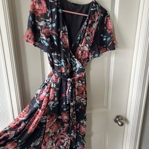 Torrid Floral wrap dress size 0
